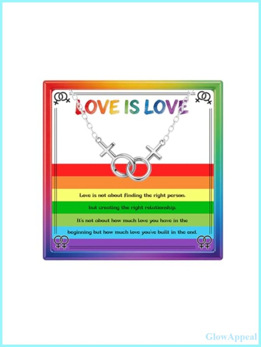 Gold Plated Double Venus Pendant Necklace Stainless Steel Chain Pride Gift